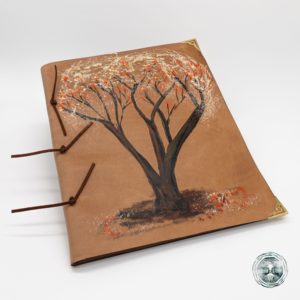 Agendă Breely Story lucrată manual din piele naturala, Copac. Handmade